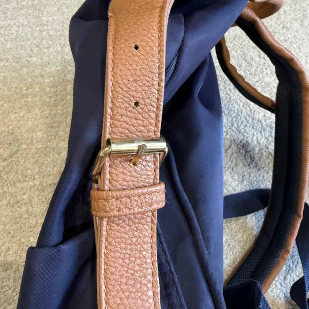 Tommy Bahama Navy and Brown Men's Backpack